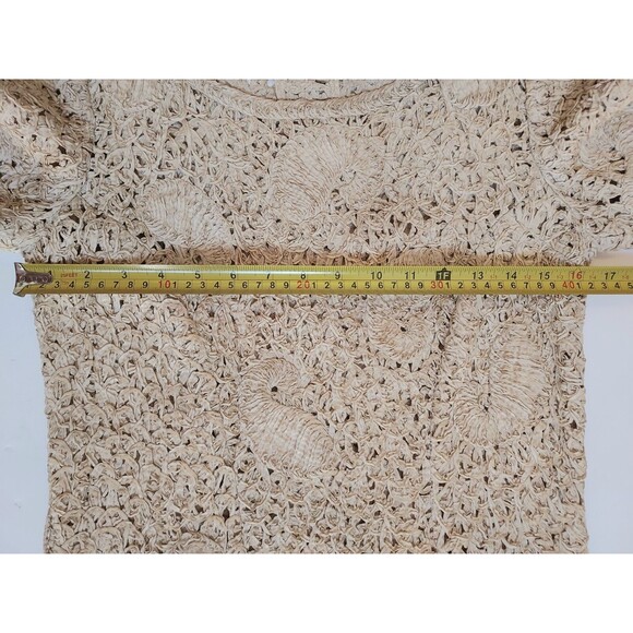 Lovely Vintage 1930s Ladies Handmade Ivory "Ribbon" Dress W/10 Button Back - Picture 8 of 16